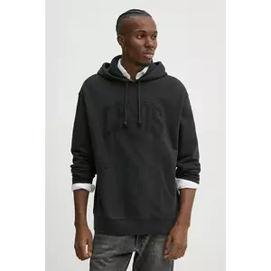 Levi's hanorac de bumbac barbati, culoarea negru, cu glugă, melanj imagine