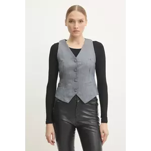 Answear Lab vesta culoarea gri, un singur rand de nasturi imagine