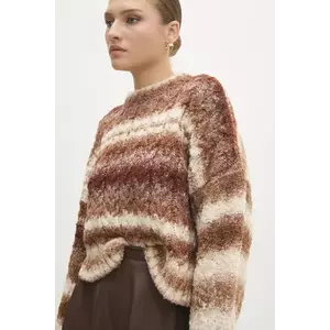 Answear Lab pulover din amestec de lana femei, culoarea maro, călduros imagine