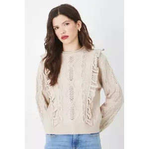 Medicine pulover femei, culoarea bej imagine