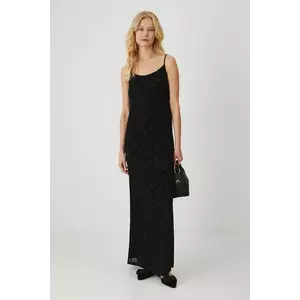 Medicine rochie culoarea negru, maxi, mulată imagine