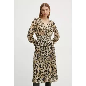 Morgan rochie RILOV.F culoarea bej, midi, dreaptă, RILOV.F imagine