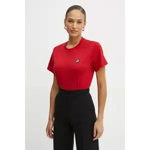 Karl Lagerfeld tricou din bumbac femei, culoarea rosu, A1W17025 imagine