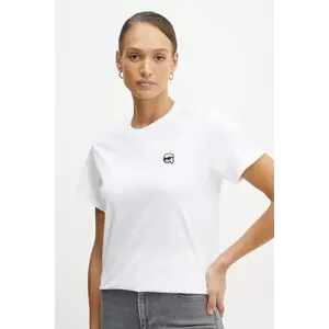 Karl Lagerfeld tricou din bumbac femei, culoarea alb, A1W17025 imagine