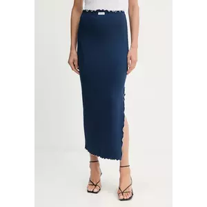 Rotate fusta culoarea albastru marin, maxi, drept, 1133811725 imagine