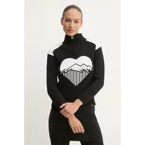 Newland pulover Edurne femei, culoarea negru, călduros, cu guler, N46534.108 imagine