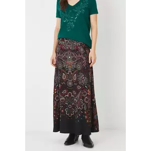 Medicine fusta culoarea negru, maxi, evazati imagine