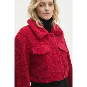 Answear Lab geaca femei, culoarea rosu, de tranzitie, oversize imagine