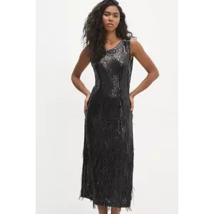 Answear Lab rochie culoarea negru, midi, dreaptă imagine