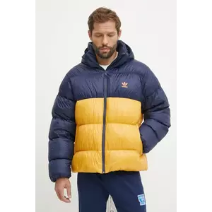adidas Originals geaca de puf Down Regen Adic barbati, culoarea albastru marin, de iarna, oversize, IW3451 imagine