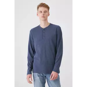 Medicine longsleeve barbati, culoarea albastru marin, melanj imagine