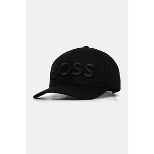 BOSS șapcă de baseball din bumbac culoarea negru, cu imprimeu, 50536482 imagine