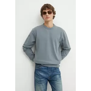 G-Star hanorac de bumbac bărbați, culoarea gri, uni, D25527-D395 imagine