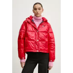 Tommy Jeans geaca femei, culoarea rosu, de iarna, oversize, DW0DW20210 imagine