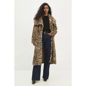 Answear Lab palton femei, culoarea bej, de tranzitie imagine