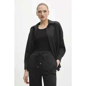 Answear Lab cămașă femei, culoarea gri, cu guler clasic, relaxed imagine