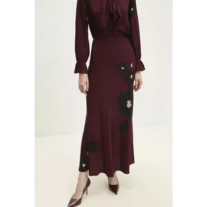 Answear Lab fustă culoarea rosu, maxi, drept imagine