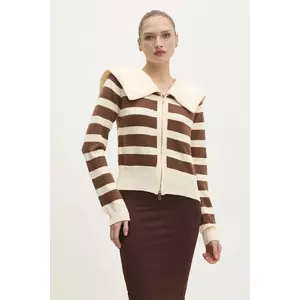 Answear Lab cardigan femei, culoarea maro imagine