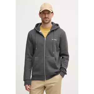 Pepe Jeans bluza DAMIAN ZIP barbati, culoarea gri, cu glugă, neted, PM582752 imagine