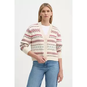 Levi's cardigan din amestec de lana culoarea bej, A8899 imagine