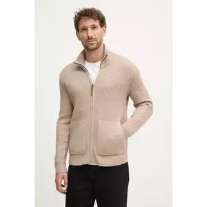 Sisley cardigan barbati, culoarea bej, 1NDTS500F imagine