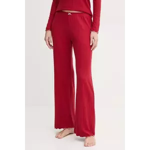 Abercrombie & Fitch pantaloni de pijama femei, culoarea bordo, KI146-4085 imagine