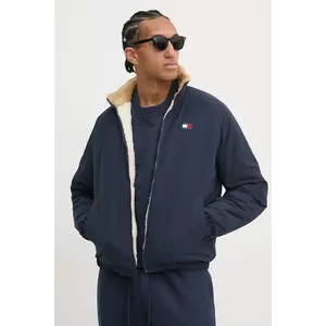 Tommy Jeans geaca cu doua fete barbati, culoarea bej, de tranzitie, oversize, DM0DM21129 imagine