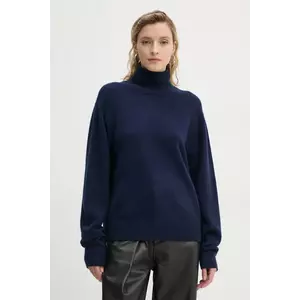 A.L.C. pulover de casmir Teddy culoarea albastru marin, light, cu guler, 7SWPO01026 imagine