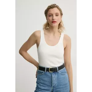 By Malene Birger top din bumbac ANISA culoarea bej, Q71679010Z imagine