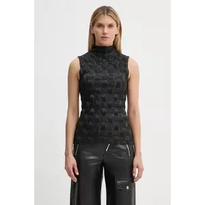 Nanushka bluza HARRIET femei, culoarea negru, neted, NW24FWTP32400 imagine