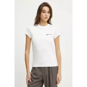 Karl Lagerfeld Jeans tricou din bumbac femei, culoarea alb, A1W17004 imagine