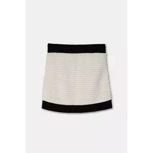 Abercrombie & Fitch fusta fete culoarea bej, mini, evazati, KI243-4055 imagine