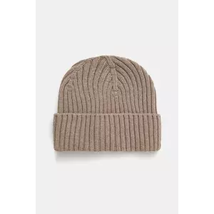 Sisley căciulă din amestec de lână culoarea bej, din tesatura uni, 132HSA00B imagine