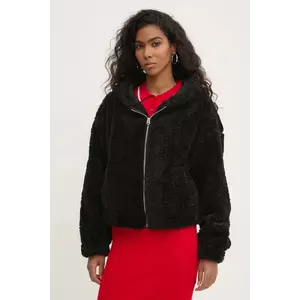 Hollister Co. bluza femei, culoarea negru, cu glugă, neted, KI344-4400 imagine