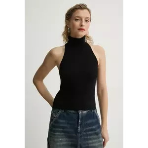 G-Star vestă din bumbac culoarea negru, light, cu guler, D26410-D487 imagine