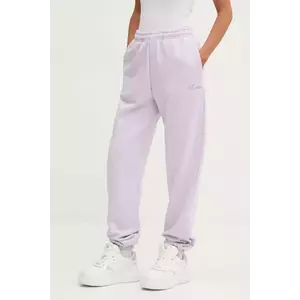 Rotate pantaloni de trening din bumbac culoarea violet, neted, 1134241813 imagine