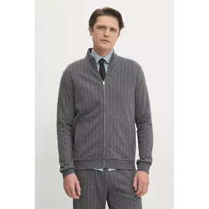 Hackett London hanorac de bumbac barbati, culoarea gri, modelator, HM581309 imagine