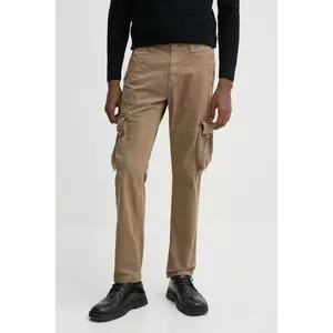 Superdry pantaloni barbati, culoarea bej, cu fason cargo, M7011132A-9VF imagine