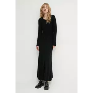 BA&SH rochie culoarea negru, maxi, evazată, 1H24PETR imagine