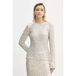 Bruuns Bazaar bluză femei, culoarea argintiu, uni, BBW4194 imagine