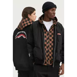 Sprayground geacă bomber culoarea negru, de tranziție, oversized, SP610 imagine