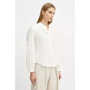 Boss Orange cămașă din bumbac femei, culoarea bej, relaxed fit, 50509827 imagine