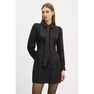 MICHAEL Michael Kors rochie din amestec de matase culoarea negru, mini, mulată, MF482JFF03 imagine