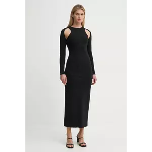 Nanushka rochie ANITTA culoarea negru, maxi, mulată, NW24FWDR43099 imagine