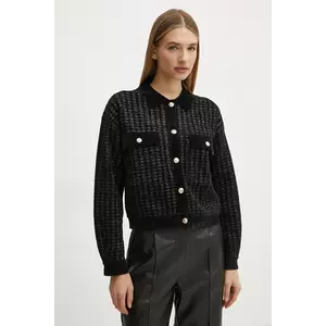 Morgan cardigan MVAZOU femei, culoarea negru, MVAZOU imagine