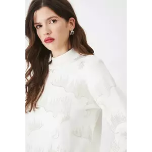 Medicine pulover femei, culoarea bej, light, cu turtleneck imagine