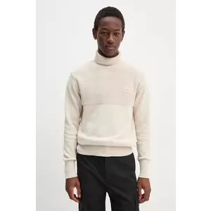 G-Star pulover de bumbac culoarea bej, cu guler, D25151-C868 imagine