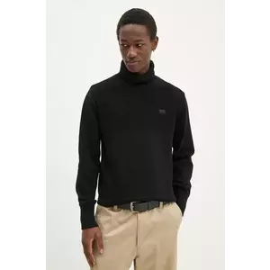 G-Star pulover de bumbac culoarea negru, cu guler, D25151-C868 imagine