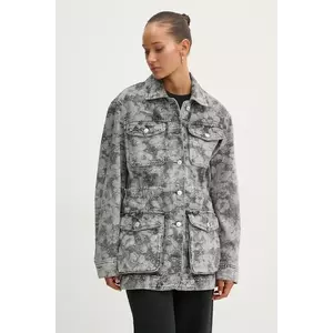 Moschino Jeans geaca femei, culoarea gri, de tranzitie, A0511 8722 imagine