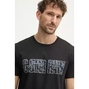 G-Star tricou bărbați, culoarea negru, cu imprimeu, D25139-336 imagine